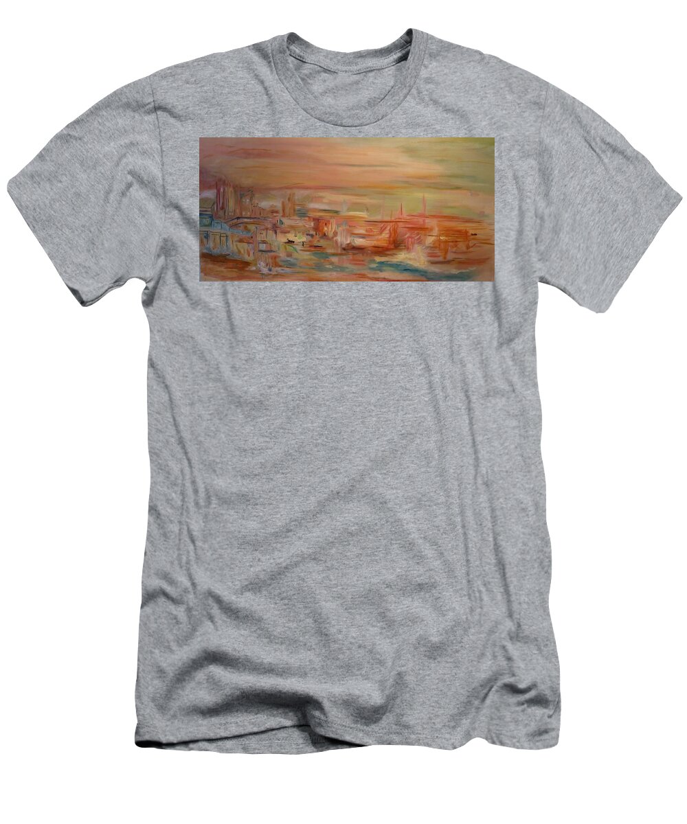 Abstract T-Shirt featuring the painting Mount Olympus by Beverly Smith