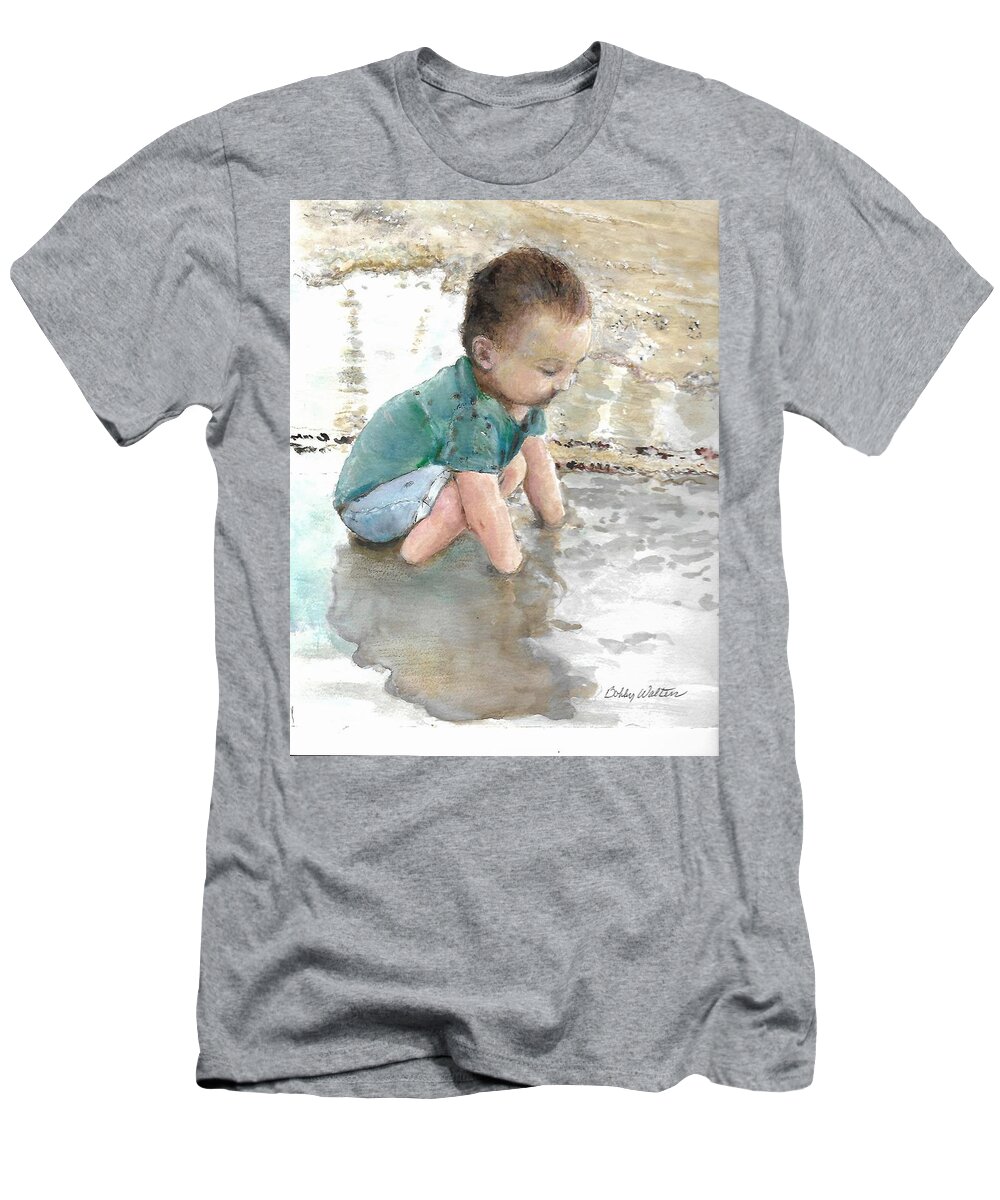 Boy T-Shirt featuring the painting Mud Baby by Bobby Walters