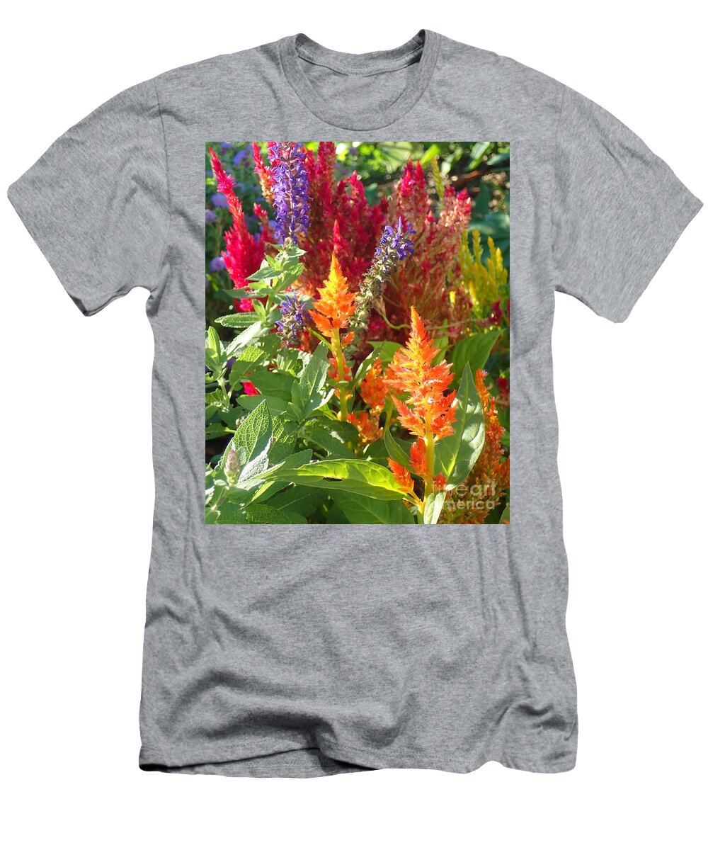 Flower T-Shirt featuring the photograph Multi-Color Energy by Christina Verdgeline