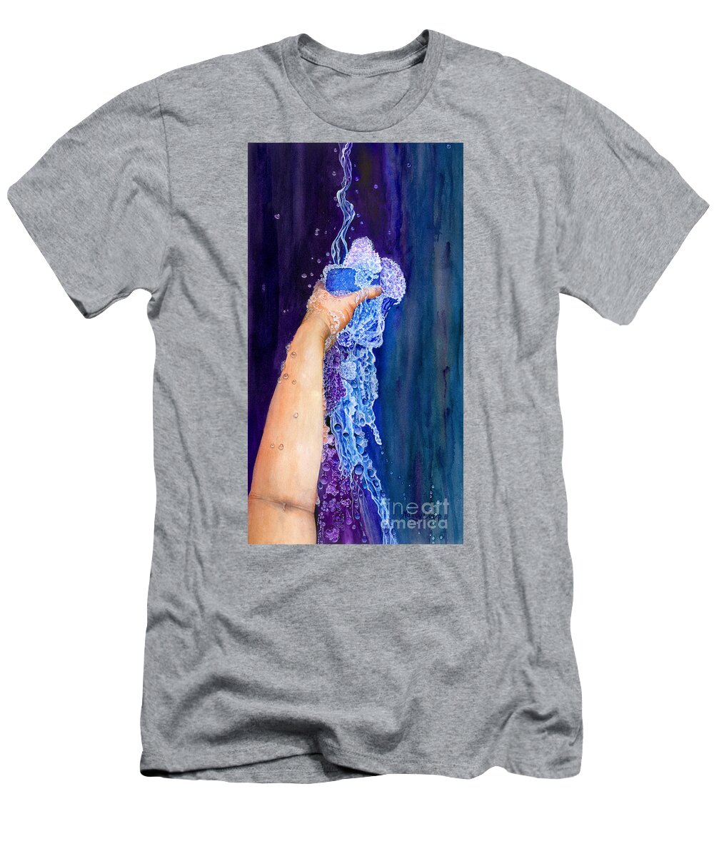 God T-Shirt featuring the painting My Cup Runneth Over by Nancy Cupp