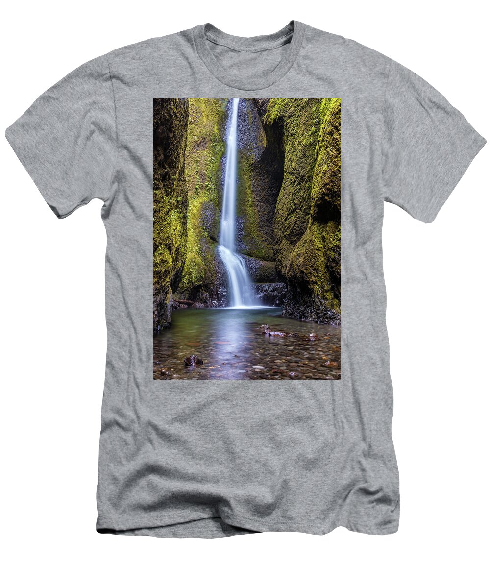 Oneonta Falls T-Shirt featuring the photograph Mystical Oneonta Falls by Pierre Leclerc Photography