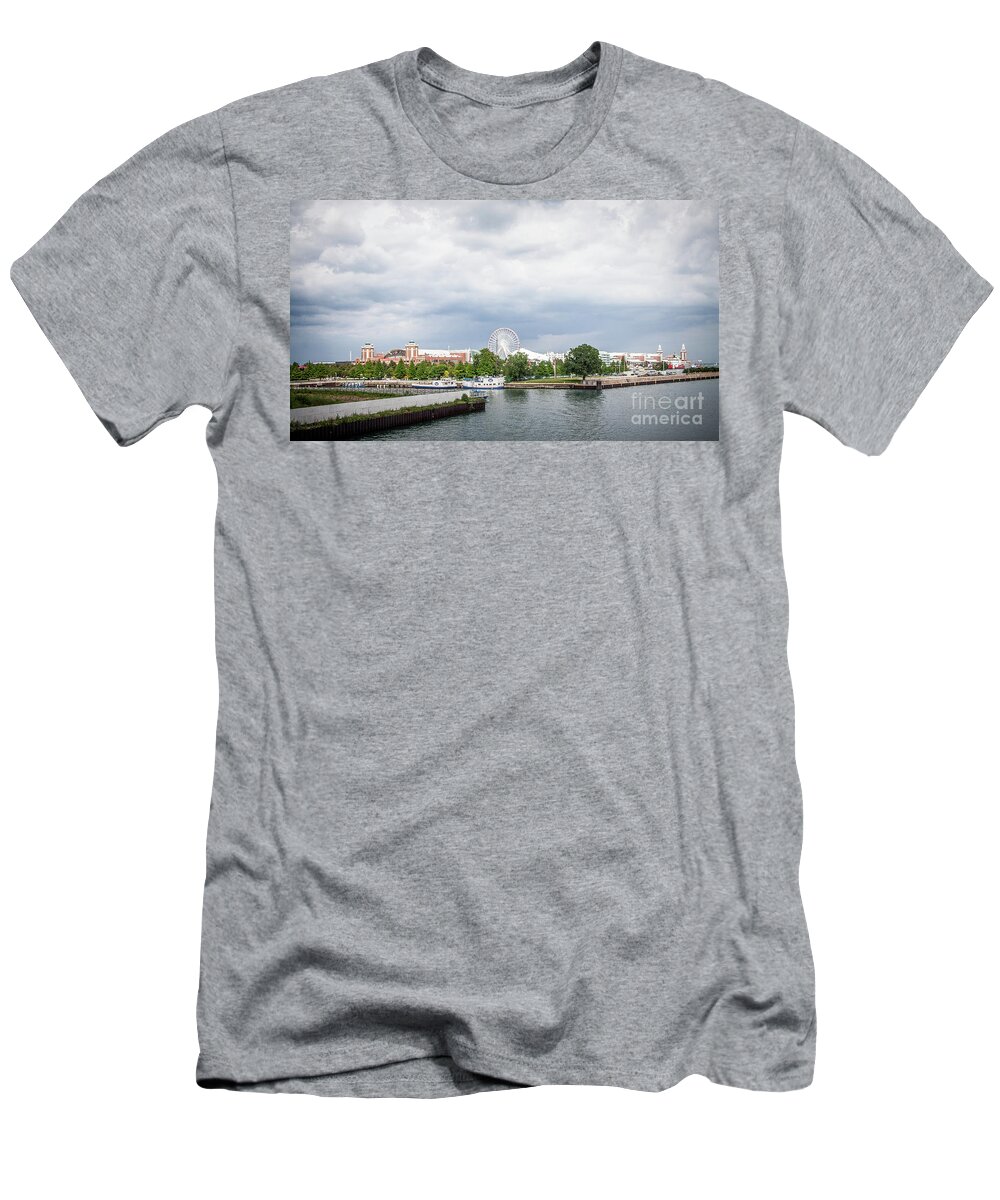 Chicago T-Shirt featuring the photograph Navy Pier in Chicago by David Levin