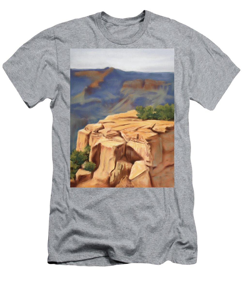 Landscape T-Shirt featuring the painting Near Yavapai Point by Sandi Snead