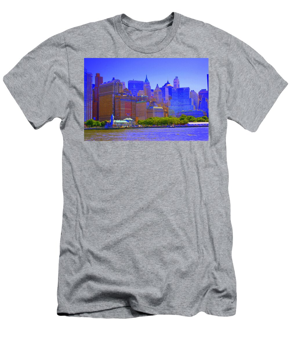City Scape T-Shirt featuring the photograph New York City by Julie Lueders 
