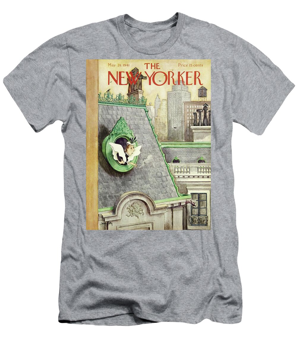 Smoking T-Shirt featuring the painting New Yorker May 24 1941 by Mary Petty