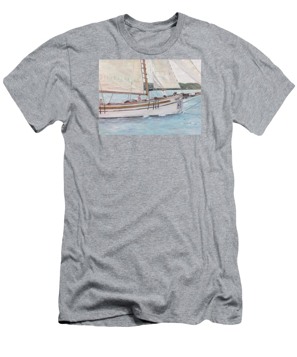 Sail T-Shirt featuring the painting Bugeye by Stan Tenney