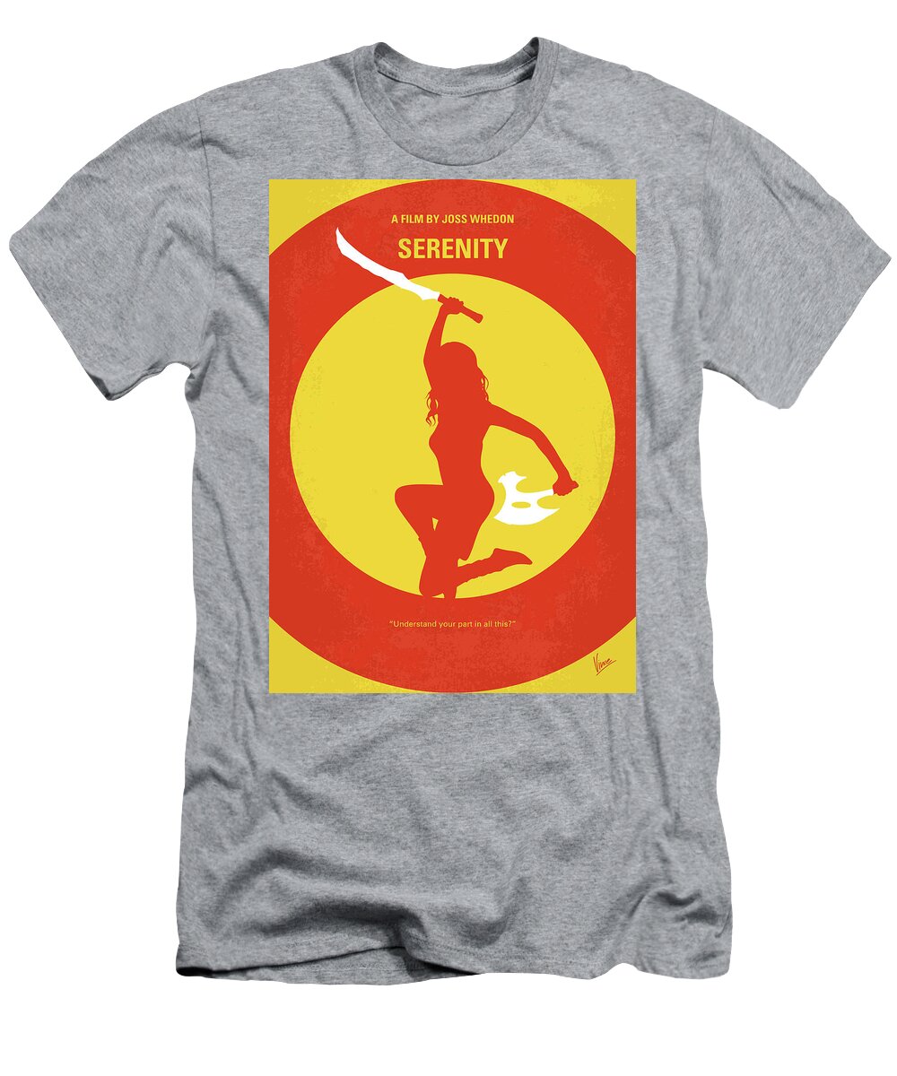 Serenity T-Shirt featuring the digital art No722 My Serenity minimal movie poster by Chungkong Art