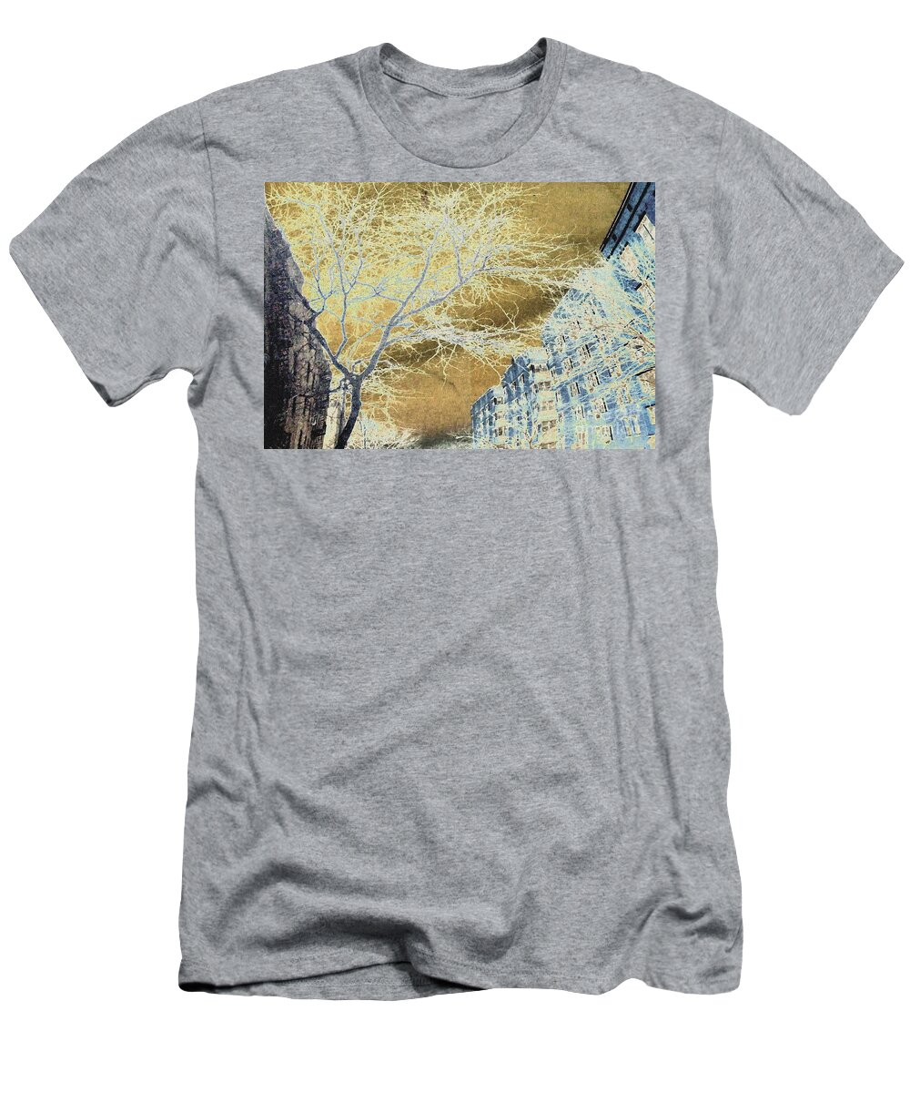 Buildings T-Shirt featuring the photograph November in the Heights by Sarah Loft