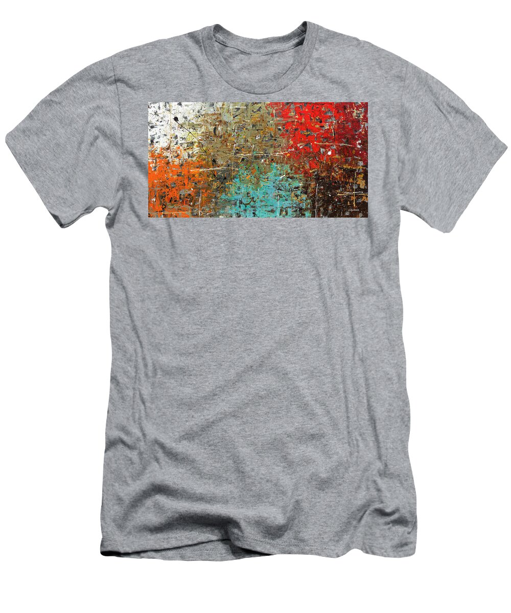 Abstract Art T-Shirt featuring the painting Now or Never by Carmen Guedez