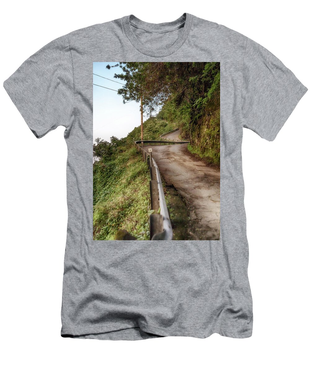 Waipio Valley T-Shirt featuring the photograph Nowhere but Up by Susan Rissi Tregoning
