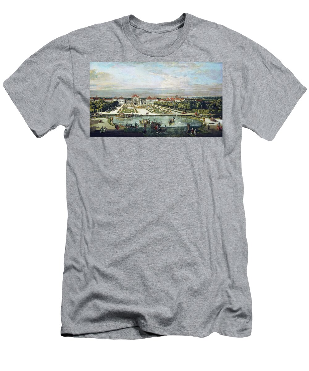 Bernardo Bellotto T-Shirt featuring the painting Nymphenburg Palace, Munich by Bernardo Bellotto