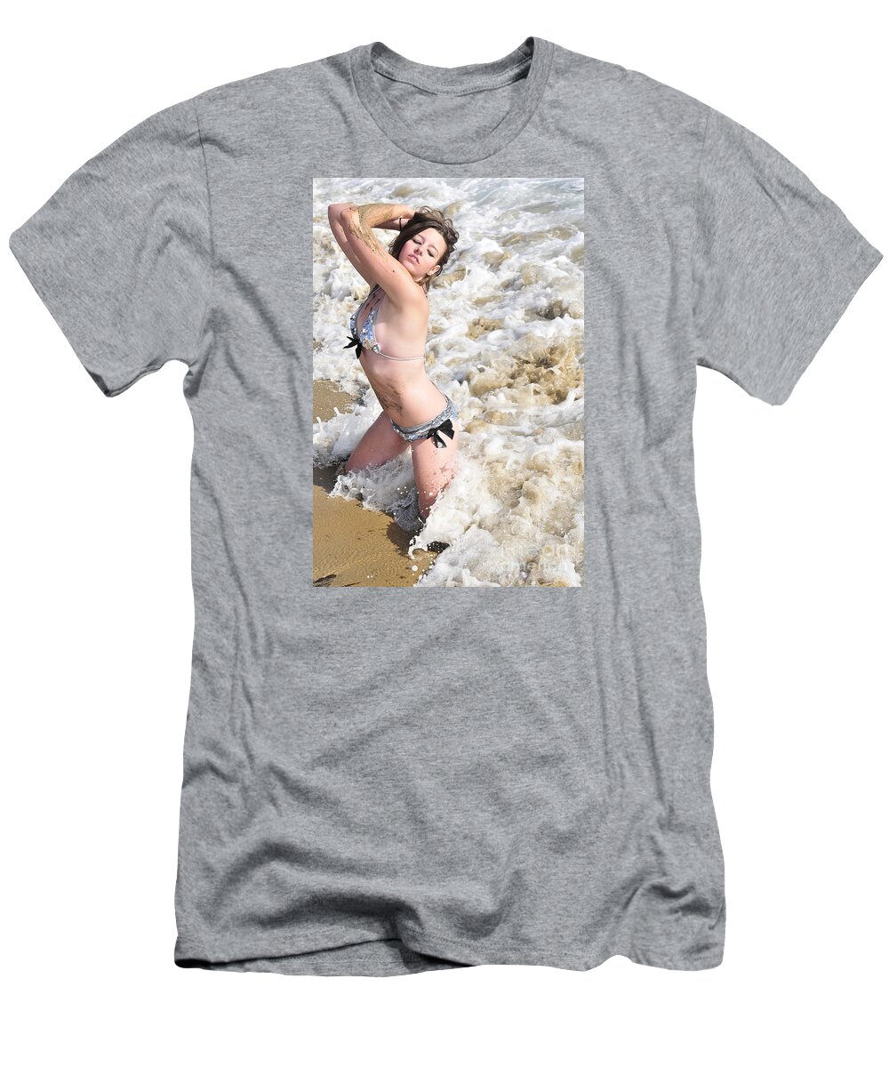 Girl T-Shirt featuring the photograph Ocean Waves by Robert WK Clark