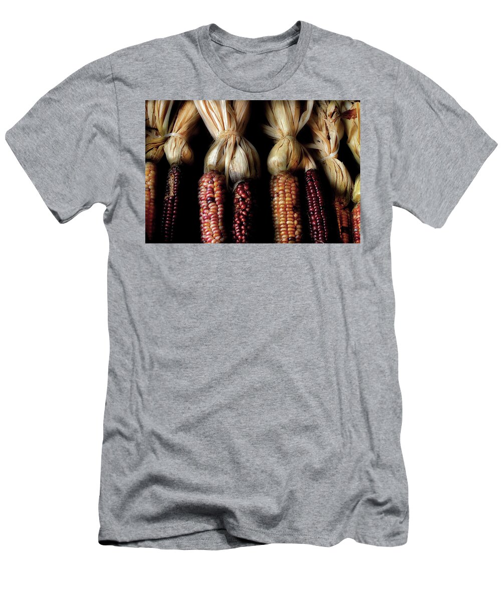 Indian Corn T-Shirt featuring the photograph October Corn by Michael Eingle