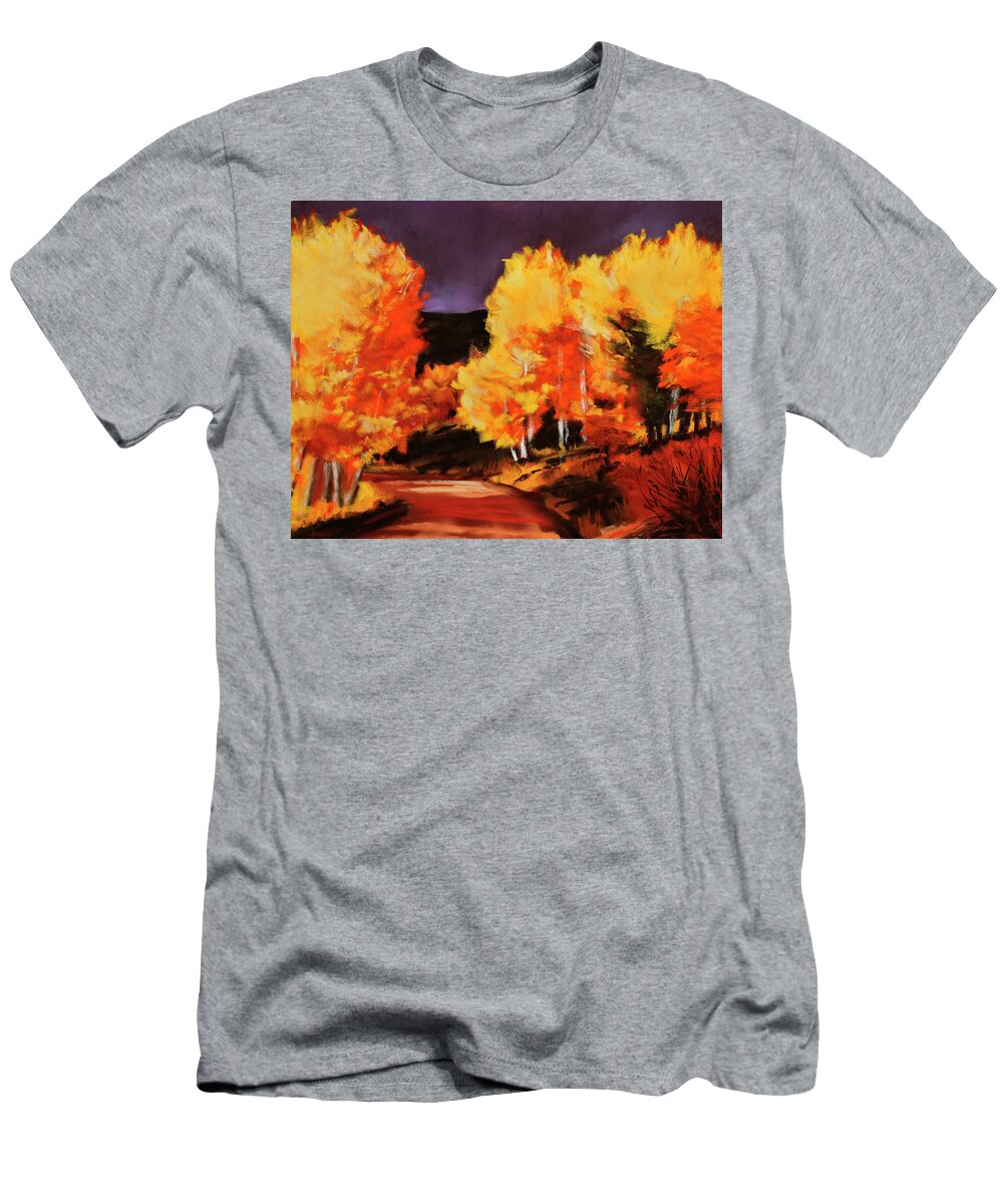 Landscape T-Shirt featuring the painting October Evening by Sandi Snead