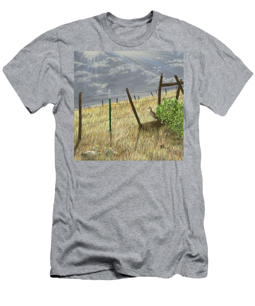 Washington T-Shirt featuring the digital art Odd Post by Troy Stapek
