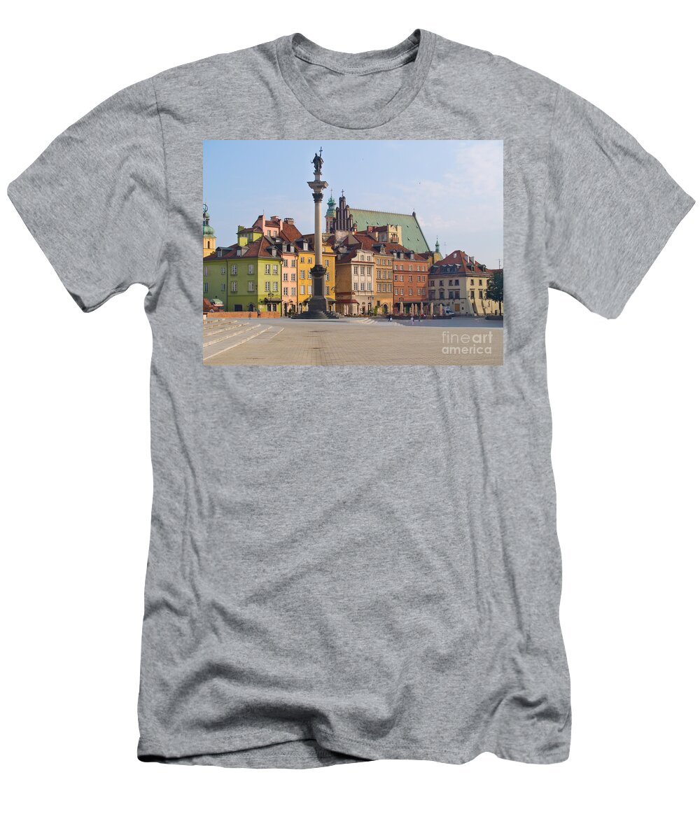 Old T-Shirt featuring the photograph Old Town Square Zamkowy Plac in Warsaw by Anastasy Yarmolovich