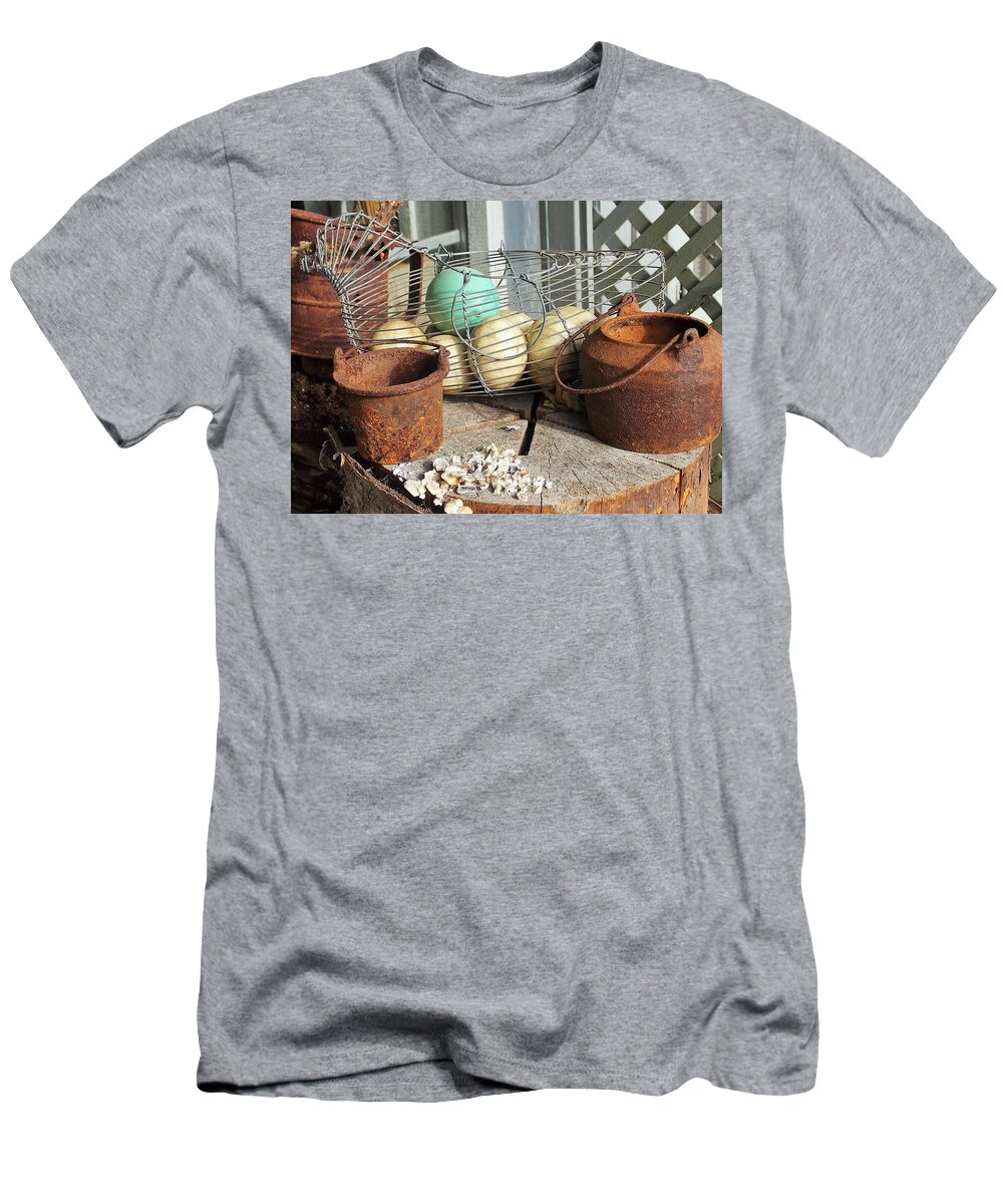Eggs T-Shirt featuring the photograph Sittin On the Front Porch by John Glass