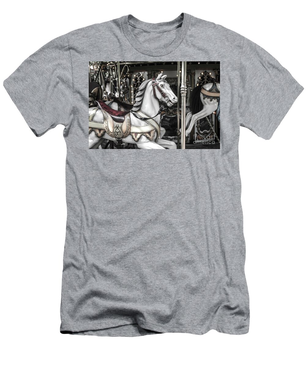 Carousel T-Shirt featuring the photograph On the Merry go Round by Adriana Zoon