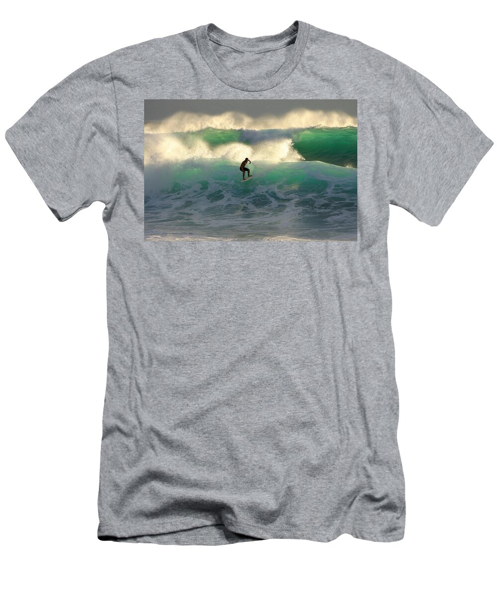 Maui T-Shirt featuring the photograph One last wave Dumps Maui Hawaii by Pierre Leclerc Photography