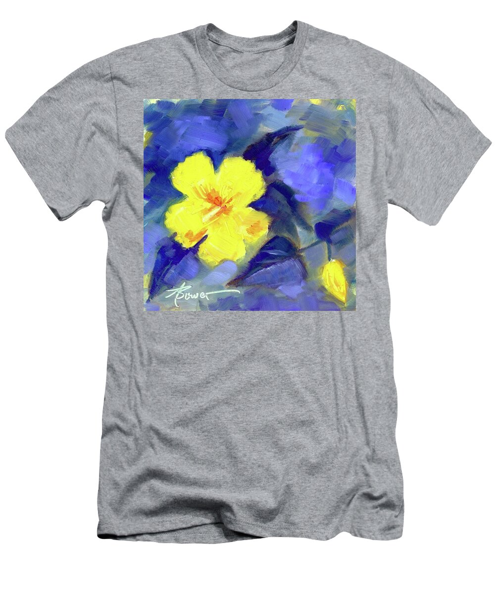 Flowers T-Shirt featuring the painting Only One Life by Adele Bower