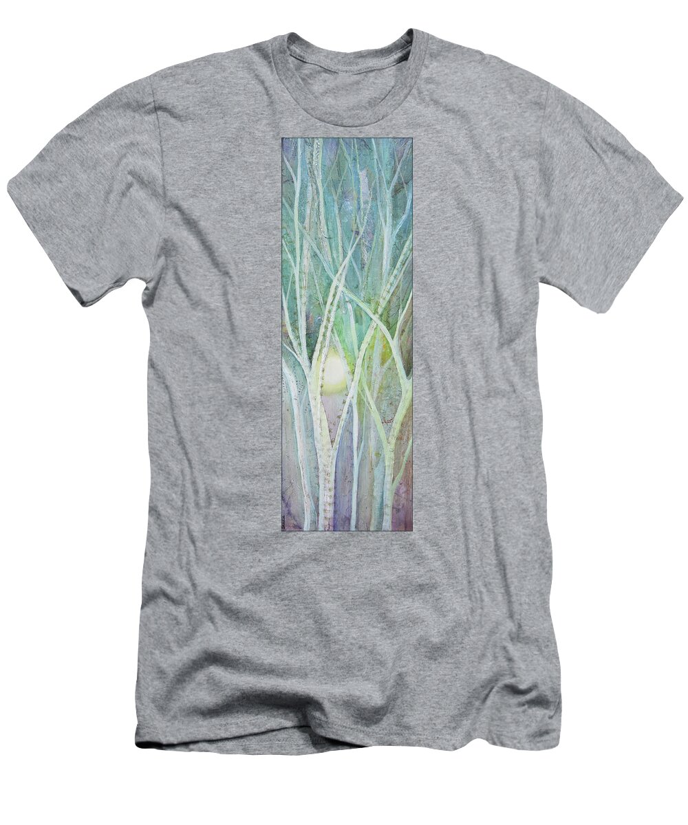 Trees T-Shirt featuring the painting Opalescent Twilight II by Shadia Derbyshire