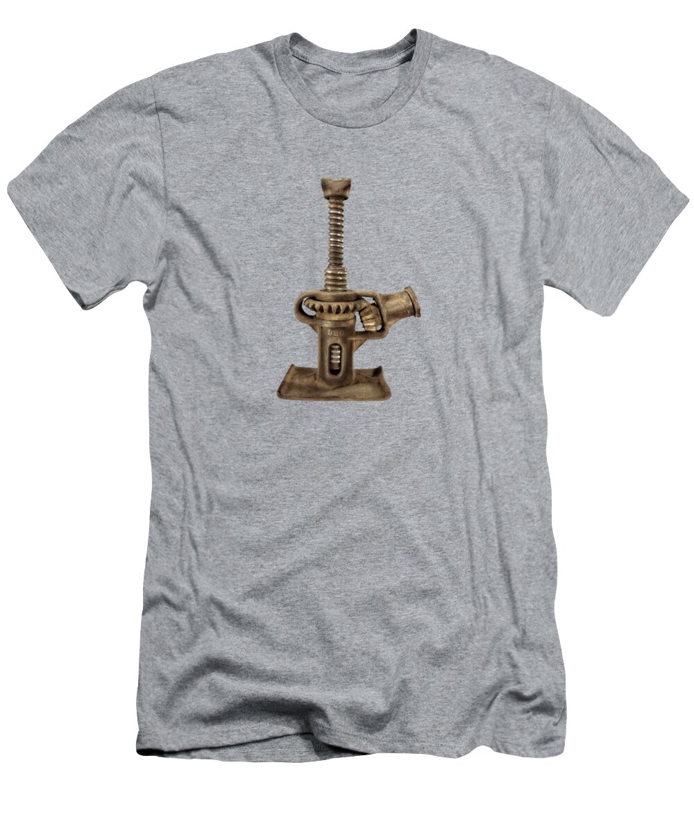 Antique T-Shirt featuring the photograph Open Gear Screw Jack I by YoPedro