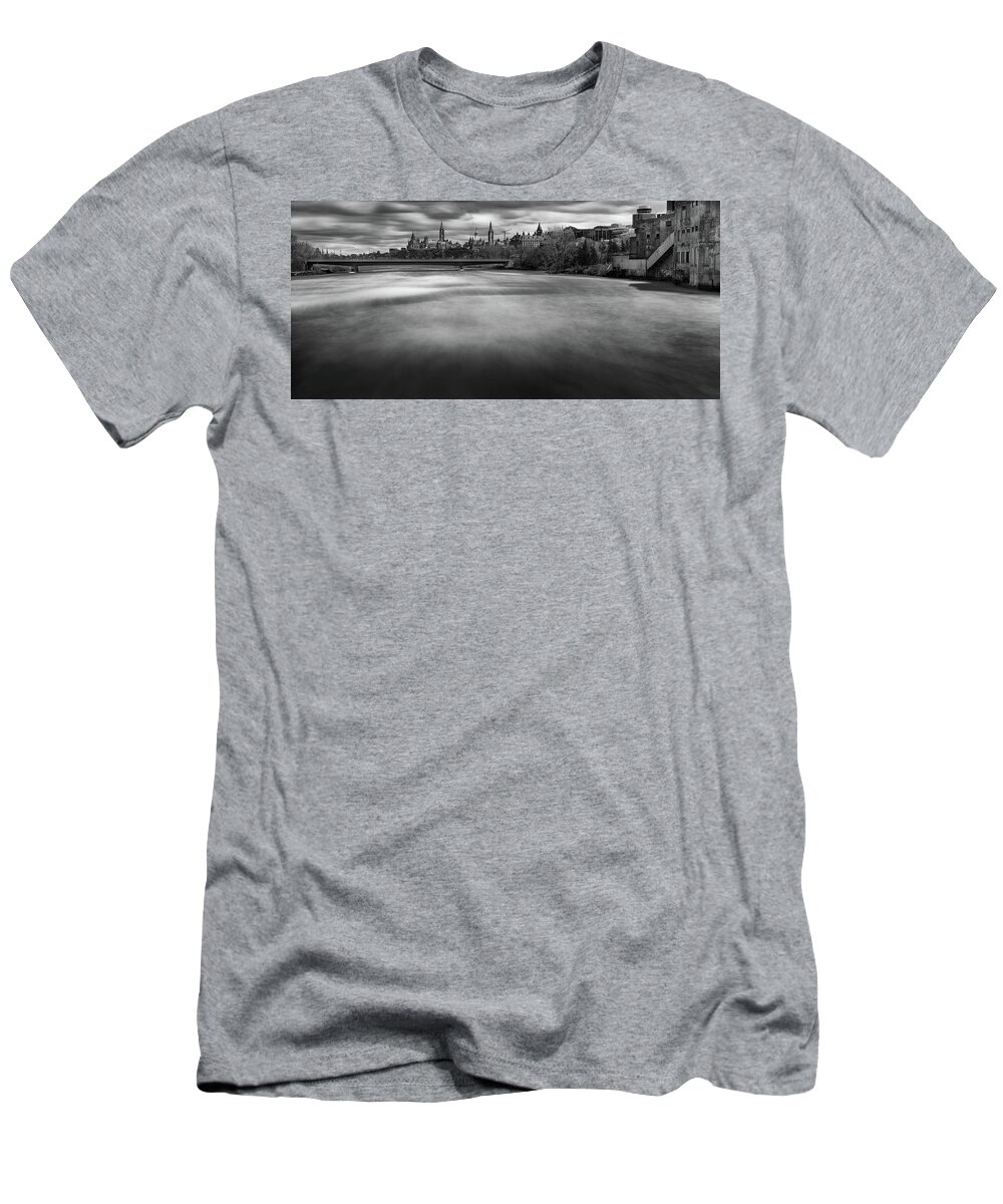Panorama T-Shirt featuring the photograph Ottawa Spring Flood by M G Whittingham