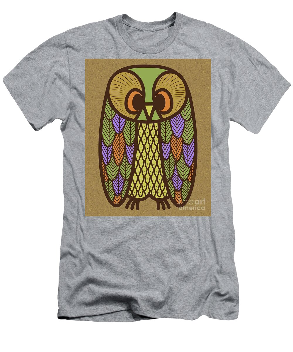 Owl T-Shirt featuring the digital art Owl 2 by Donna Mibus