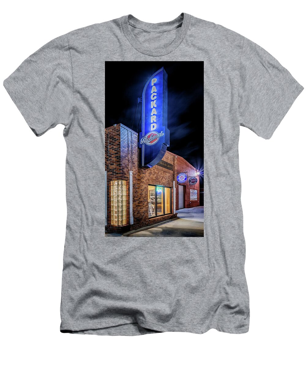 Packard T-Shirt featuring the photograph Packard Sign by Susan Rissi Tregoning