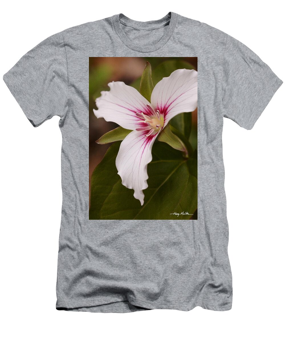 Trillium T-Shirt featuring the photograph Painted Trillium II by Harry Moulton