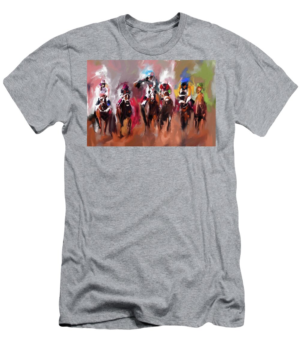 Horses T-Shirt featuring the painting Painting 734 3 by Mawra Tahreem