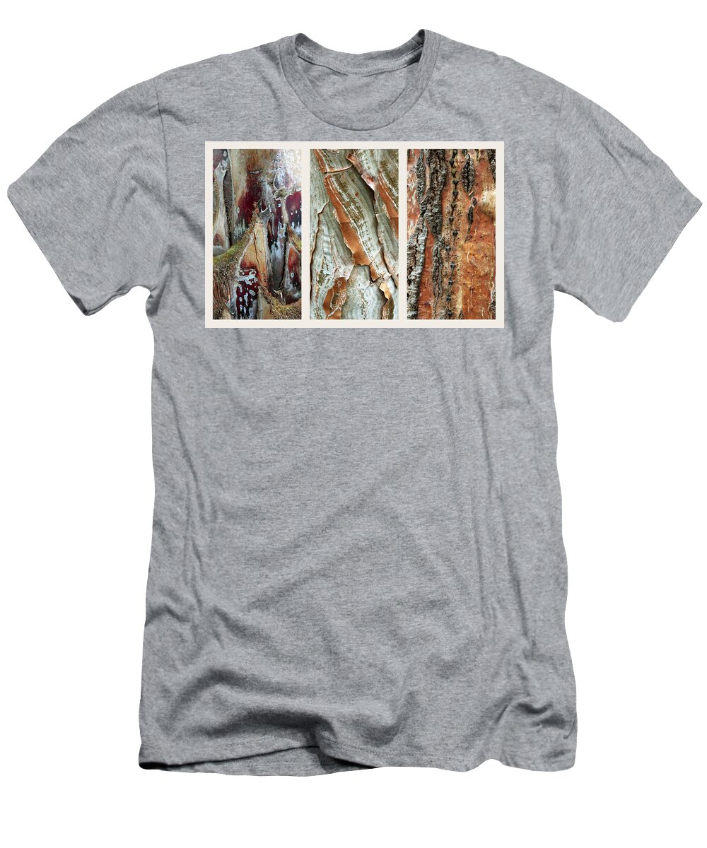 Bark T-Shirt featuring the photograph Palm Tree Bark Triptych by Jessica Jenney