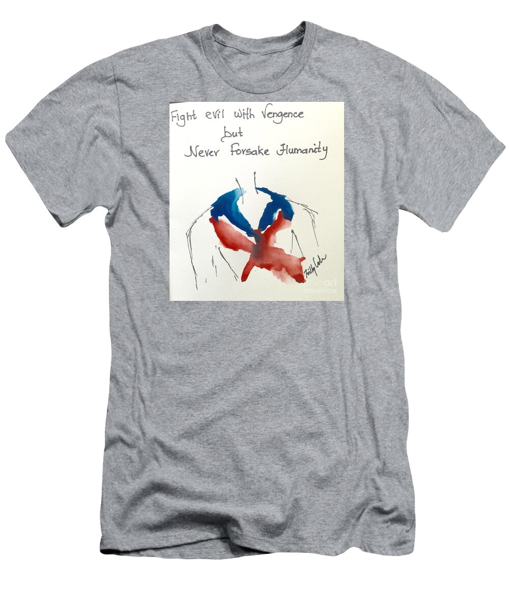 Paris Attacks T-Shirt featuring the painting Paris, pour toi by Trilby Cole