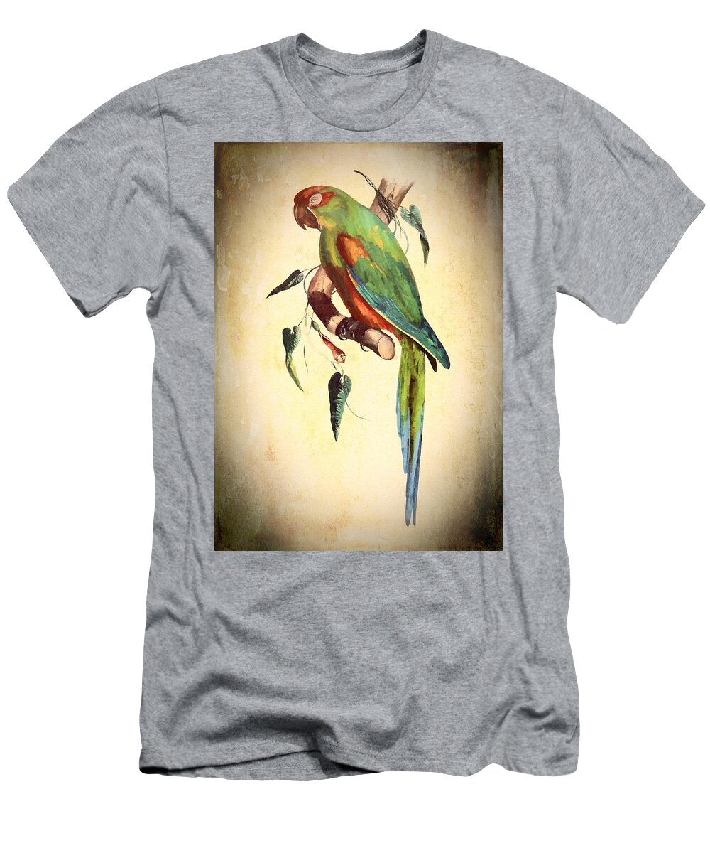 Bird T-Shirt featuring the mixed media Parrot by Charmaine Zoe