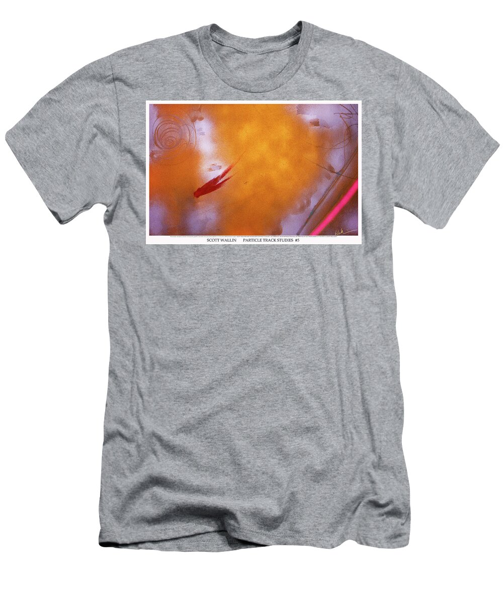 A Bright T-Shirt featuring the painting Particle Track Study Five by Scott Wallin