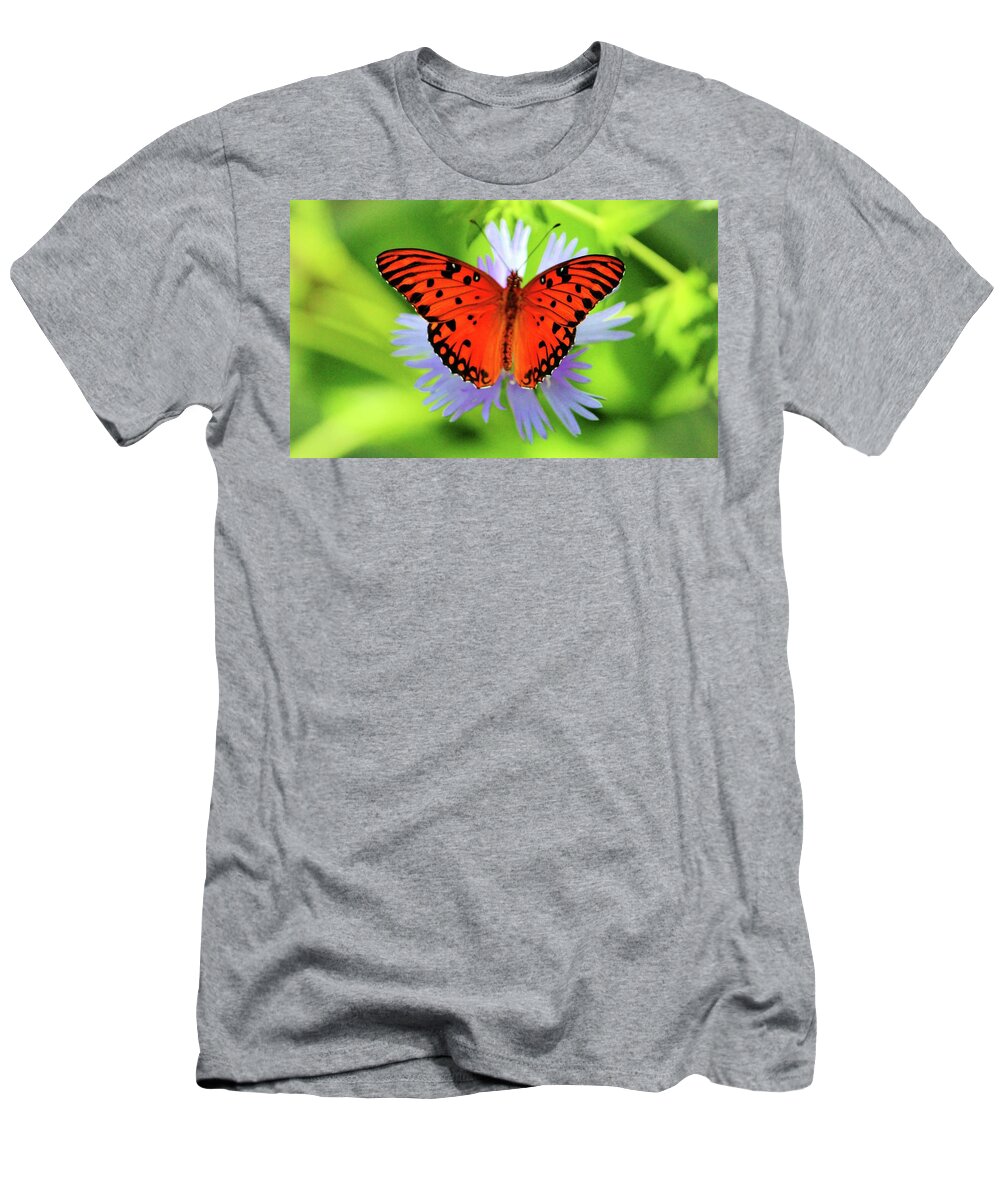 Gulf Fritillary T-Shirt featuring the photograph Passion Butterfly by Cynthia Guinn