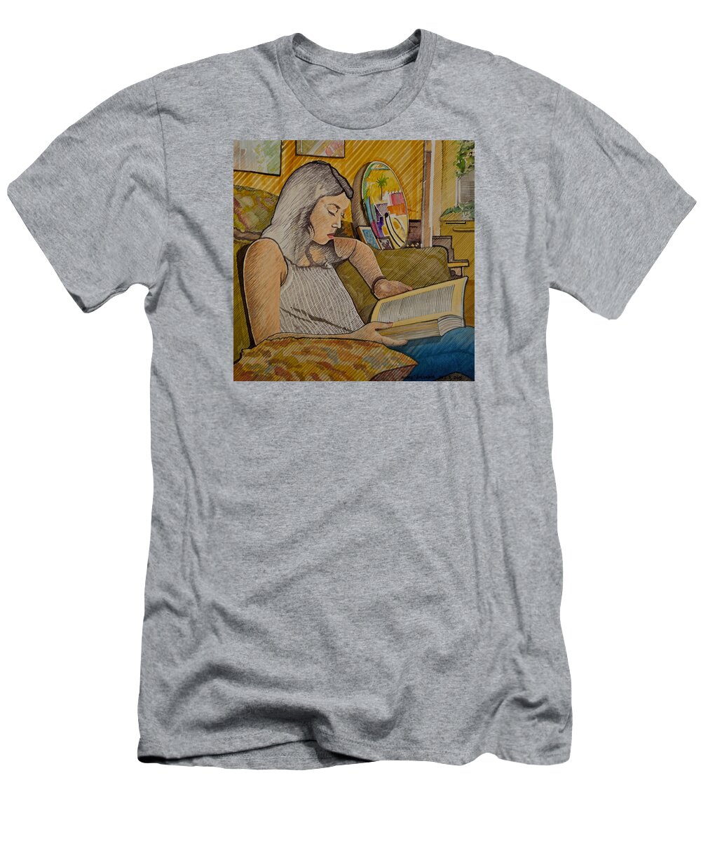 Niece T-Shirt featuring the painting Patricia by Andre Salvador
