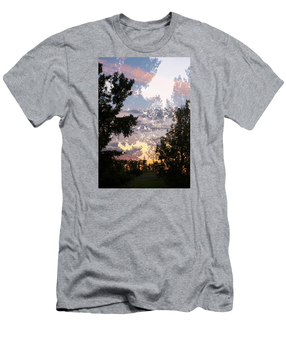 Multiple Exposure T-Shirt featuring the photograph Paynotn Sunset by Ellery Russell