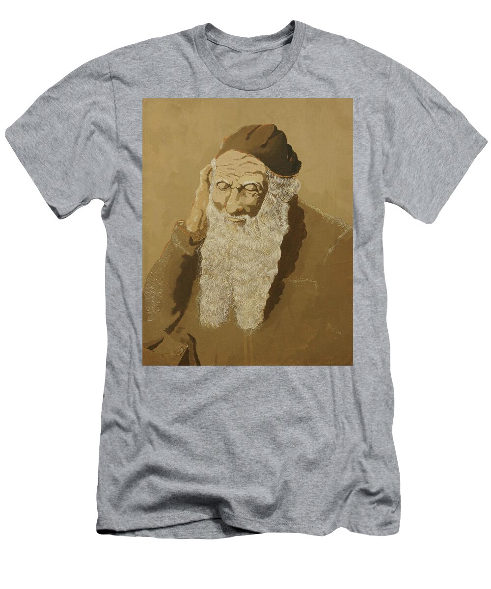 Monk Resting T-Shirt featuring the painting Peace of Mind by Jack Harries