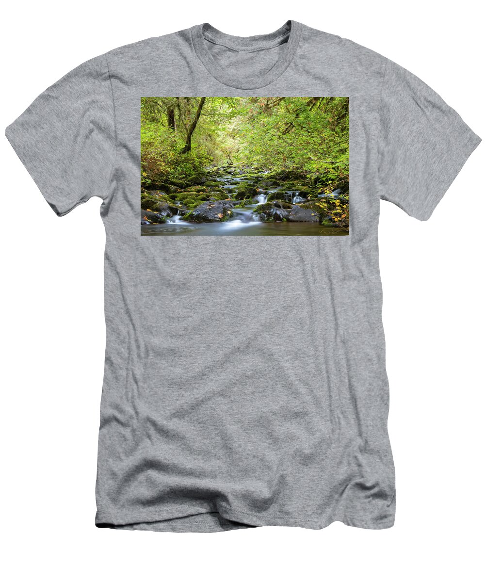 Willamette Valley T-Shirt featuring the photograph Peaceful Stream by Catherine Avilez