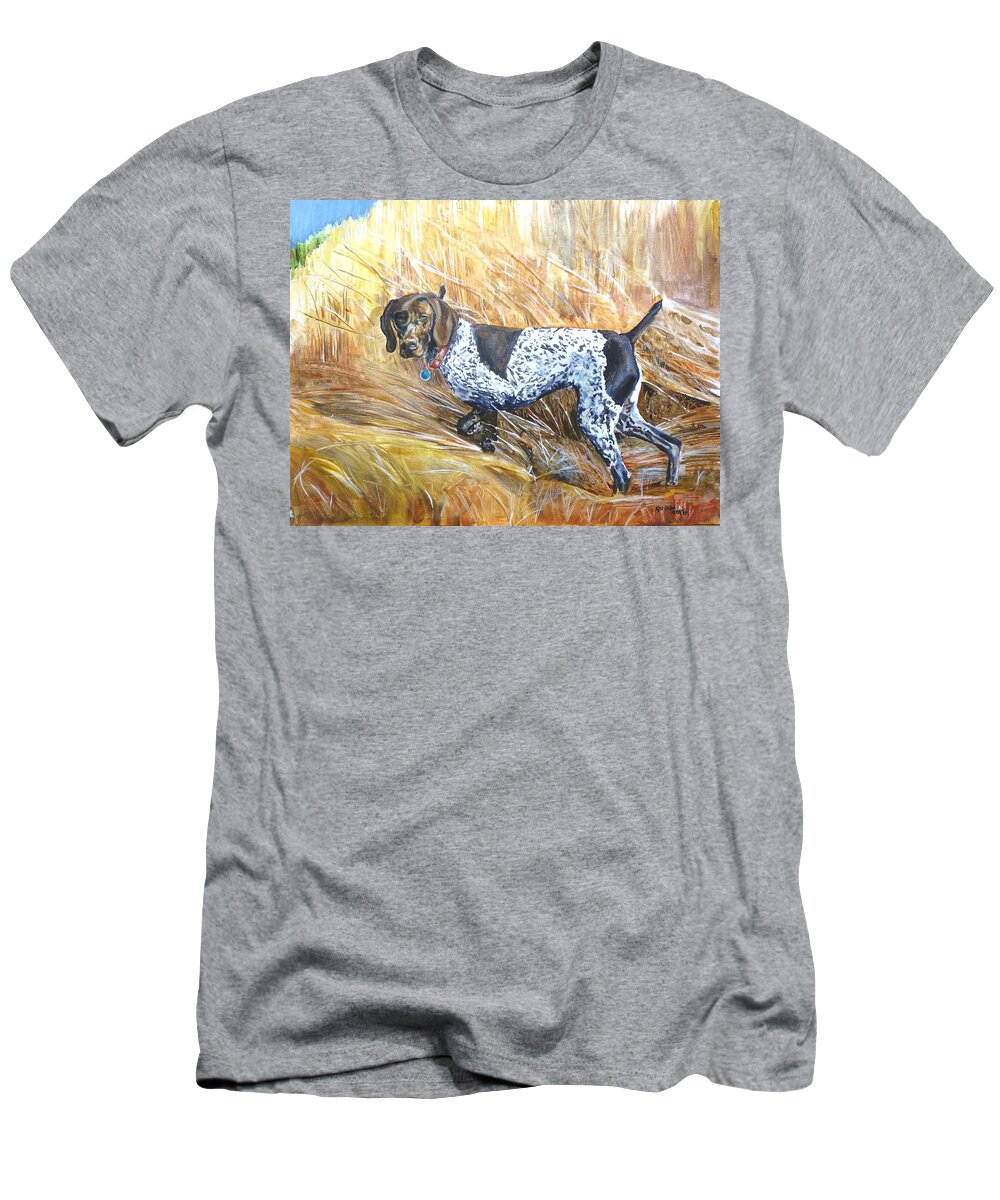 Hunting T-Shirt featuring the painting Peach by Bryan Bustard