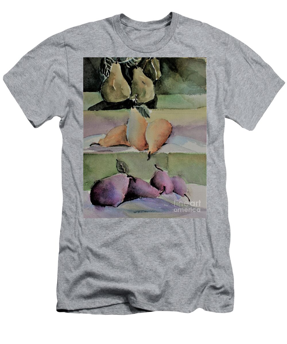 Pears T-Shirt featuring the painting Pear Pyramid by Mindy Newman