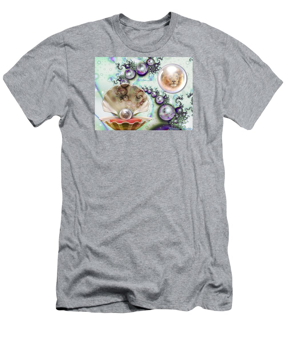 Pearl Of Great Price T-Shirt featuring the digital art Pearl of Great price by Dolores Develde