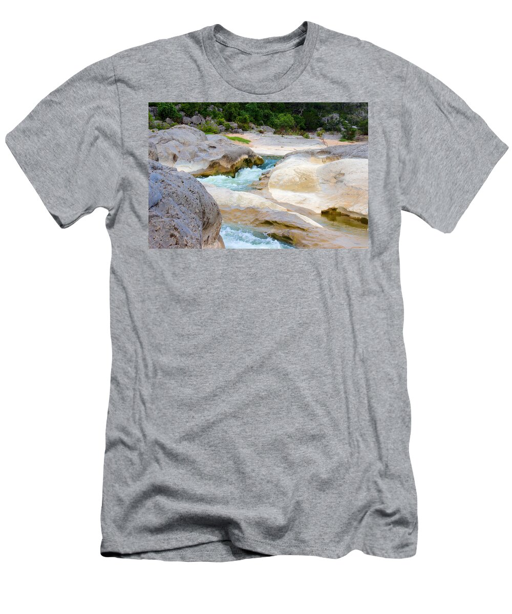 James Smullins T-Shirt featuring the photograph Pedernales falls by James Smullins