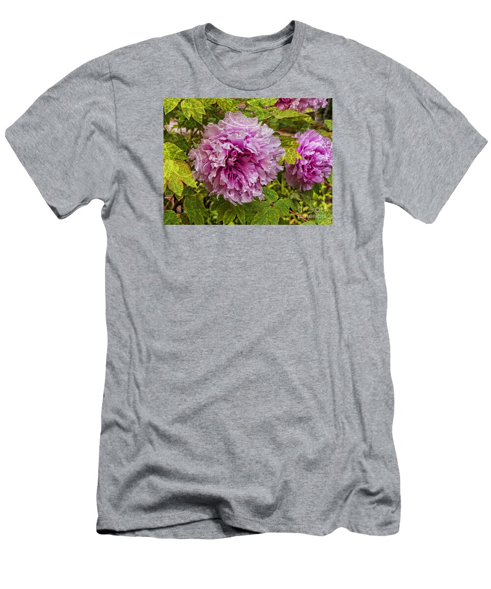 Peony T-Shirt featuring the photograph Peony Lace by Brenda Kean