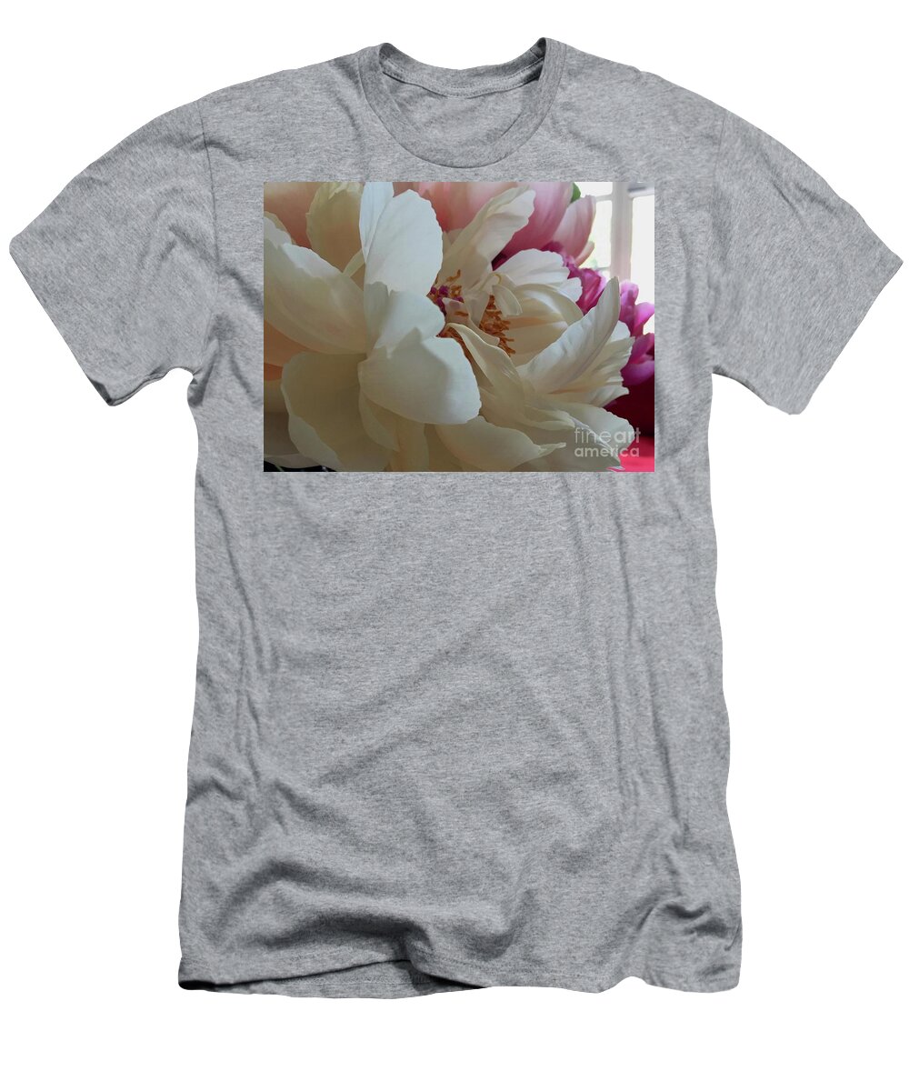 Light Color Composition Peony T-Shirt featuring the photograph Peony Series 1-7 by J Doyne Miller