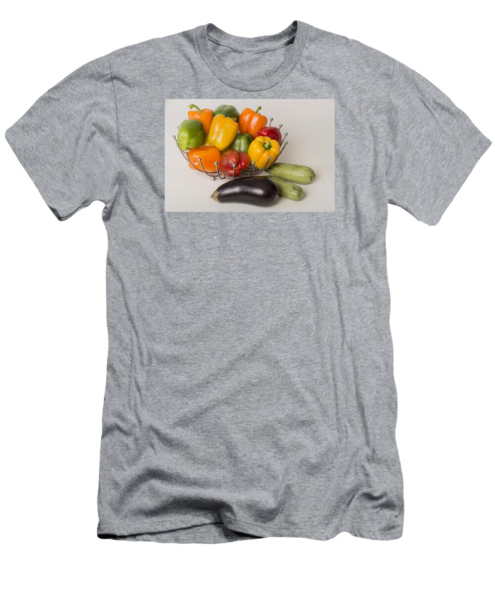 Bell Peppers T-Shirt featuring the photograph Pepper to Squash by Laura Pratt
