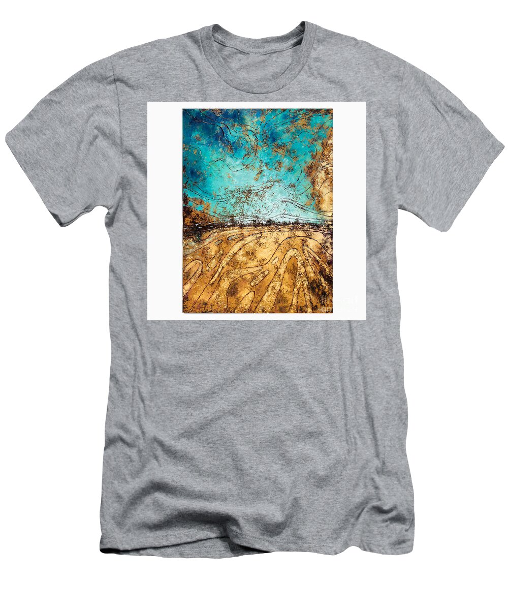 Abstract T-Shirt featuring the painting Phoenix by Natalia Astankina