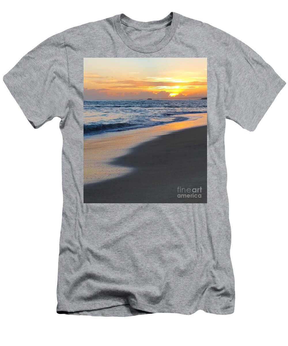 Sea T-Shirt featuring the photograph Photo 19 Ocean Sunset by Lucie Dumas