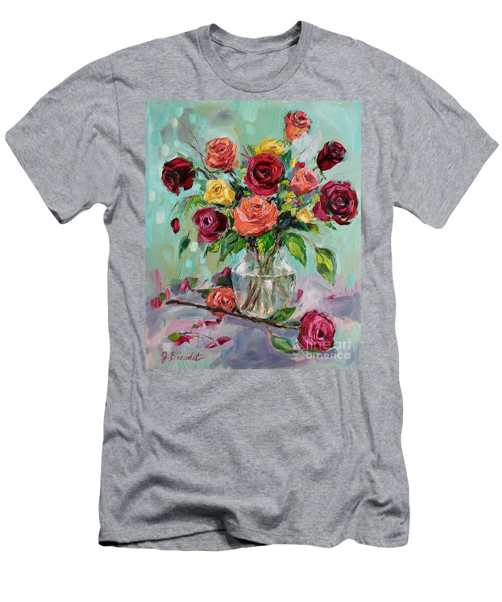 Floral T-Shirt featuring the painting Picked For You by Jennifer Beaudet
